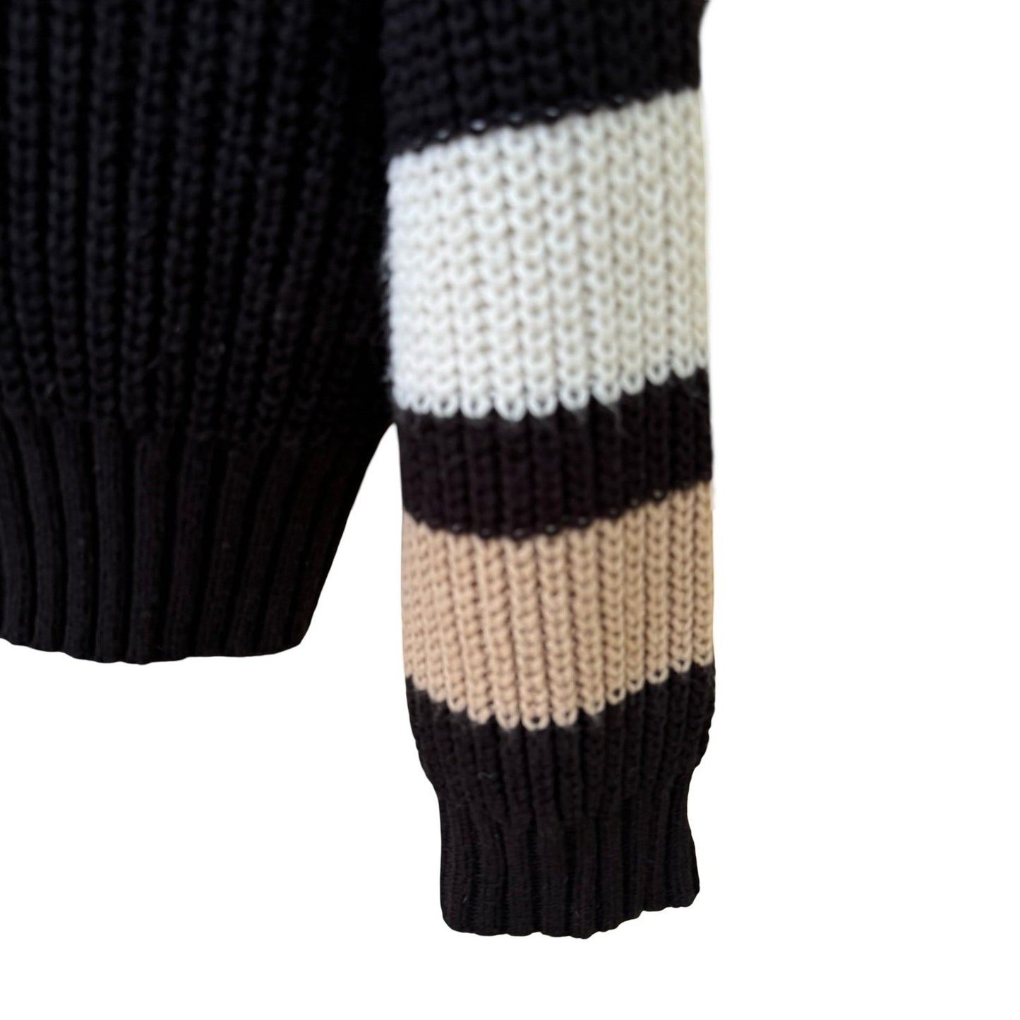Love Tree Varsity Cardigan Sweater Collegiate Chenille Patch Striped Preppy M