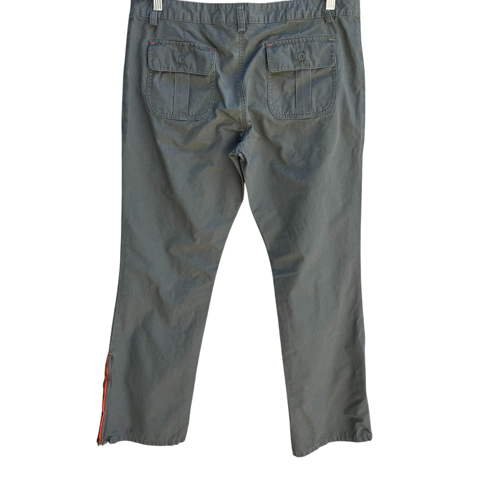 Old Navy Vintage Y2K Womens Green Cotton Side Zip Grunge Skater Cargo Pants 12