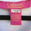 Switch Catherine Malandrino Womens V-Neck White Knit Oversized Minimalist Boxy Tunic S 2 image