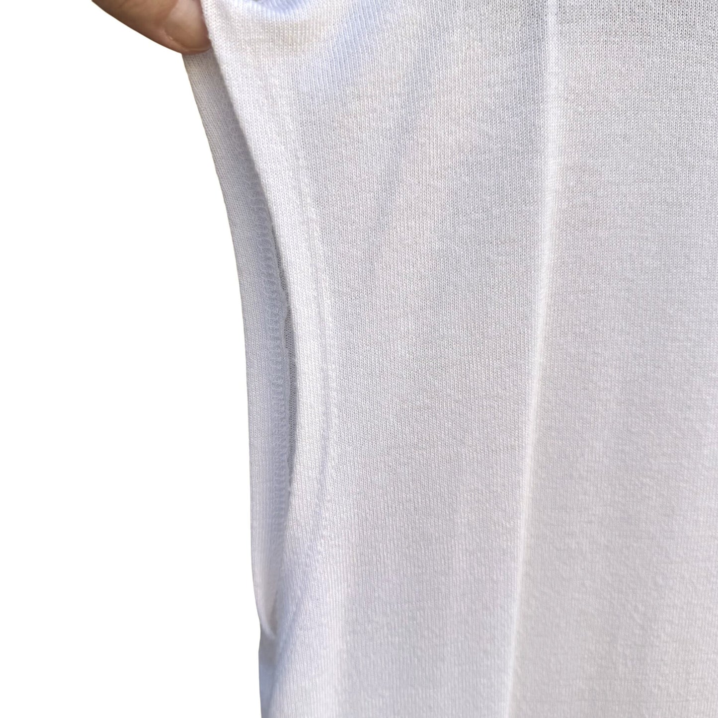 Catherine Malandrino Womens V-Neck White Knit Oversized Minimalist Boxy Tunic S