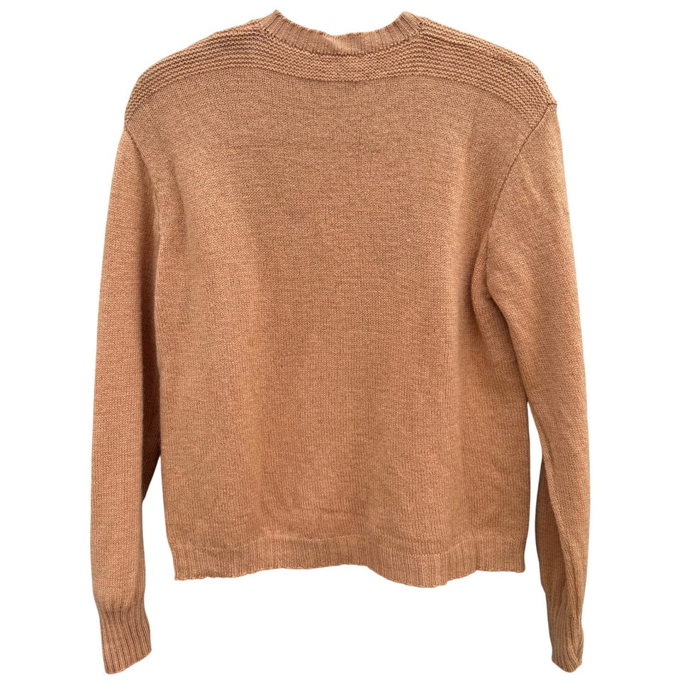 Garland Sheltie Mist Vintage 50s 60s Cardigan Brown Crew Neck Button Up Sweater