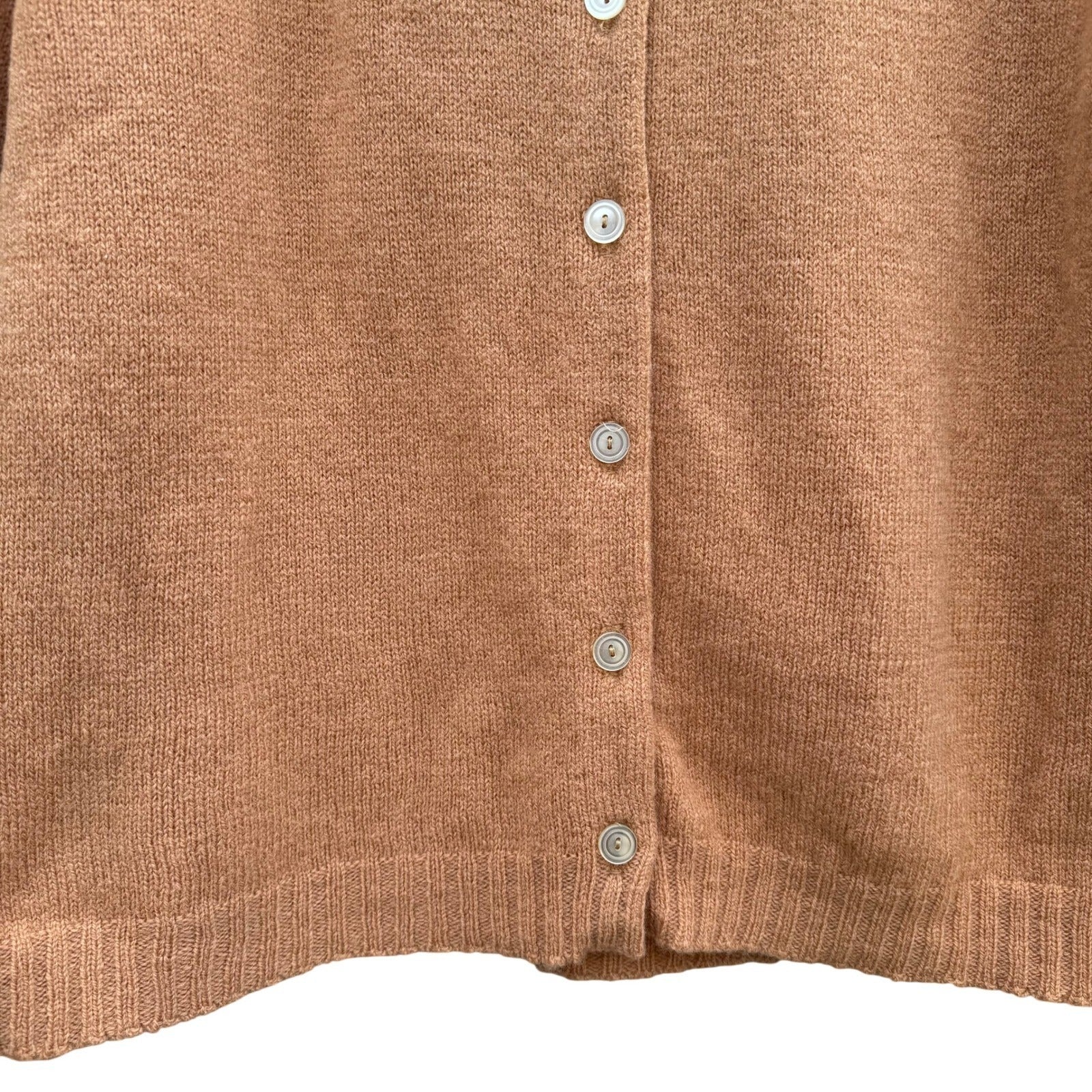 Garland Sheltie Mist Vintage 50s 60s Cardigan Brown Crew Neck Button Up Sweater