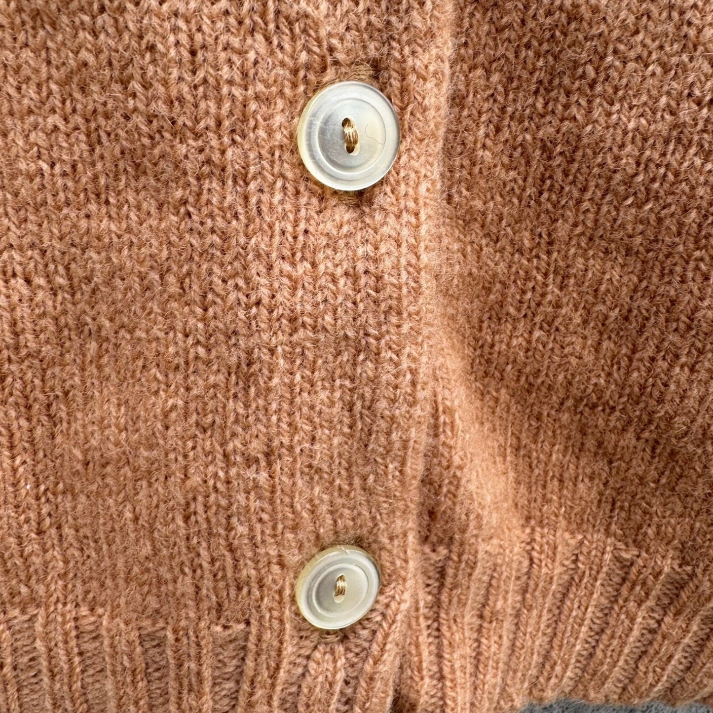 Garland Sheltie Mist Vintage 50s 60s Cardigan Brown Crew Neck Button Up Sweater