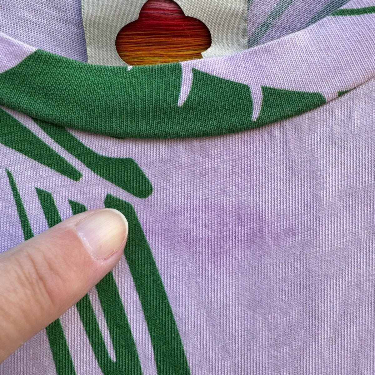 Farm Rio Toucan Rainbow Stripe Tropical Tiered Midi Dress Lavender Womens Size S