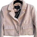 Switch Coalition LA Peach Whip Cropped Blazer Jacket Pearl Buttons T703R1 Large NEW 3 image