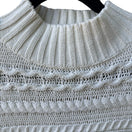 Switch Haven Well Within Organic Cotton Cable Knit Mock Neck Sweater White Womens S 3 image