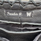 Switch Frankie B Y2K Moto Biker Rocker Leather Whipstitch Lace Up Low Rise Pants S Goth 2 image