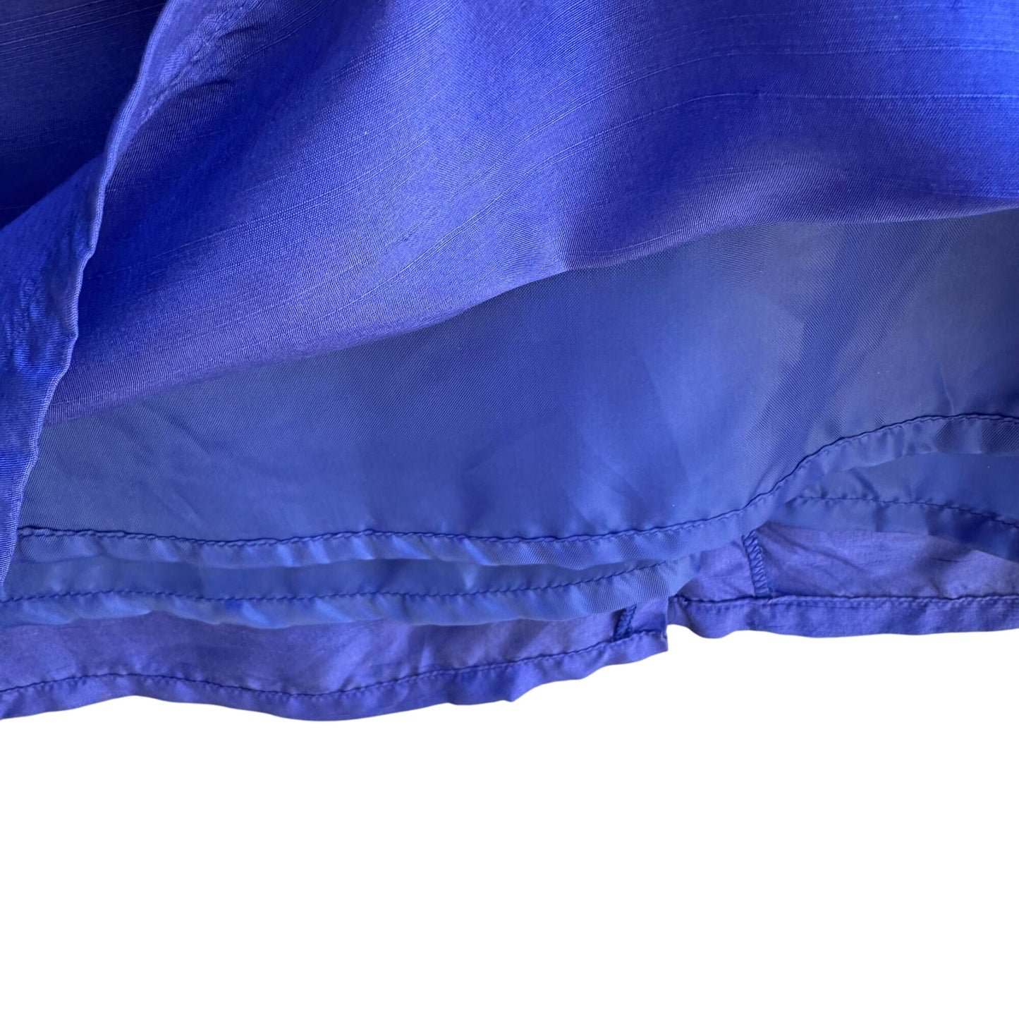 Terry Lewis Classic Luxuries Womens Royal Blue Silk Sleeveless Shift Dress S