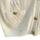 Switch Hasting &amp; Smith Petites Vintage Cable Knit Gold Button Down Cardigan Sweater S 2 image