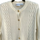 Switch Hasting &amp; Smith Petites Vintage Cable Knit Gold Button Down Cardigan Sweater S 3 image