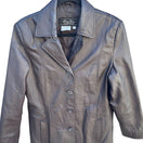 Switch Terry Lewis Vintage Womens Brown Leather Blazer Jacket Coat S Classic Luxuries 3 image