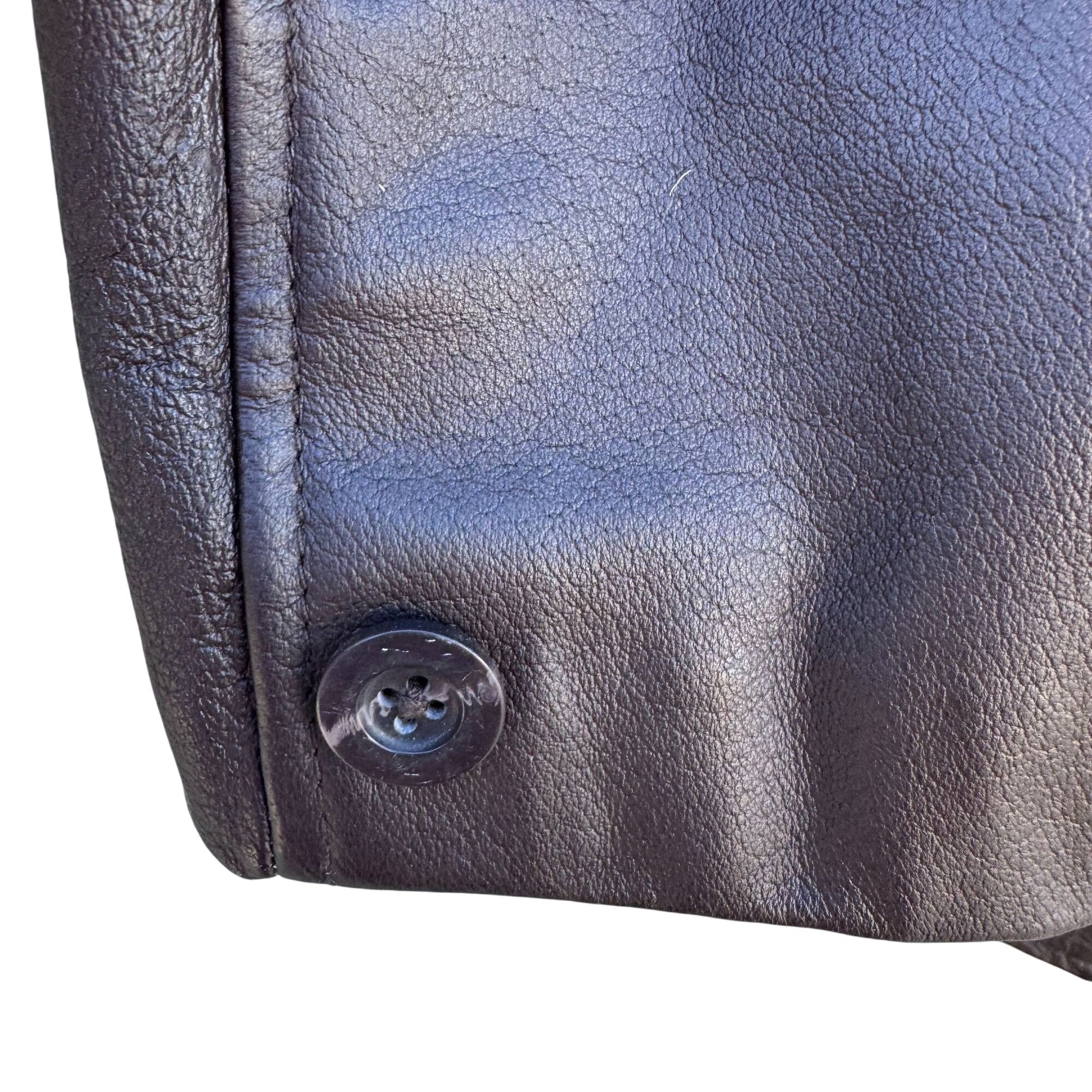 Terry Lewis Vintage Womens Brown Leather Blazer Jacket Coat S Classic Luxuries