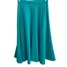 Switch Vintage 50s 60s Style A-Line Fit Flare Teal Front Slash Pockets Full Midi Skirt 2 image