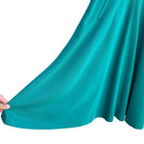 Switch Vintage 50s 60s Style A-Line Fit Flare Teal Front Slash Pockets Full Midi Skirt 3 image