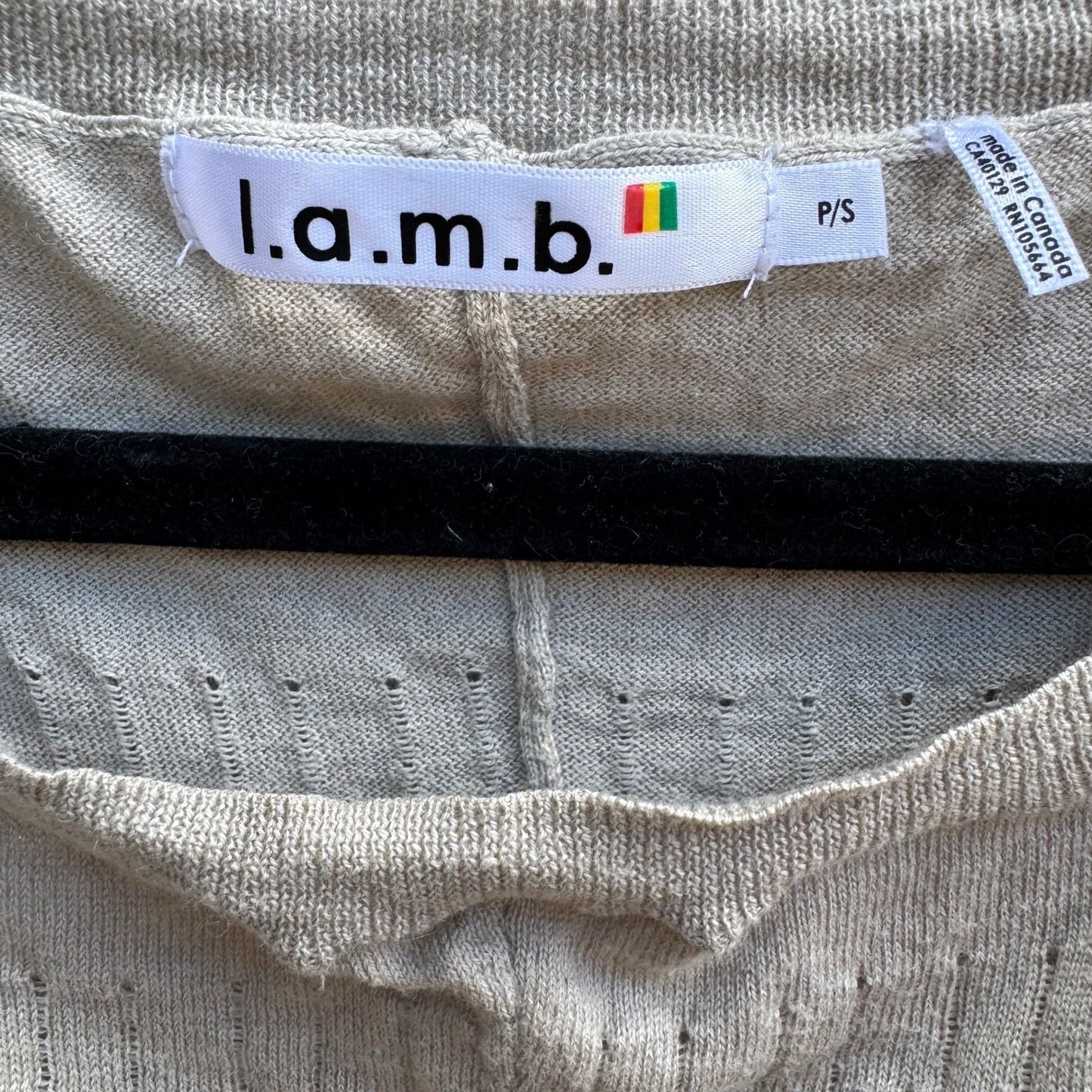 LAMB Gwen Stefani Boho Layering Cotton Cashmere Pointelle Knit Poncho Sweater PS