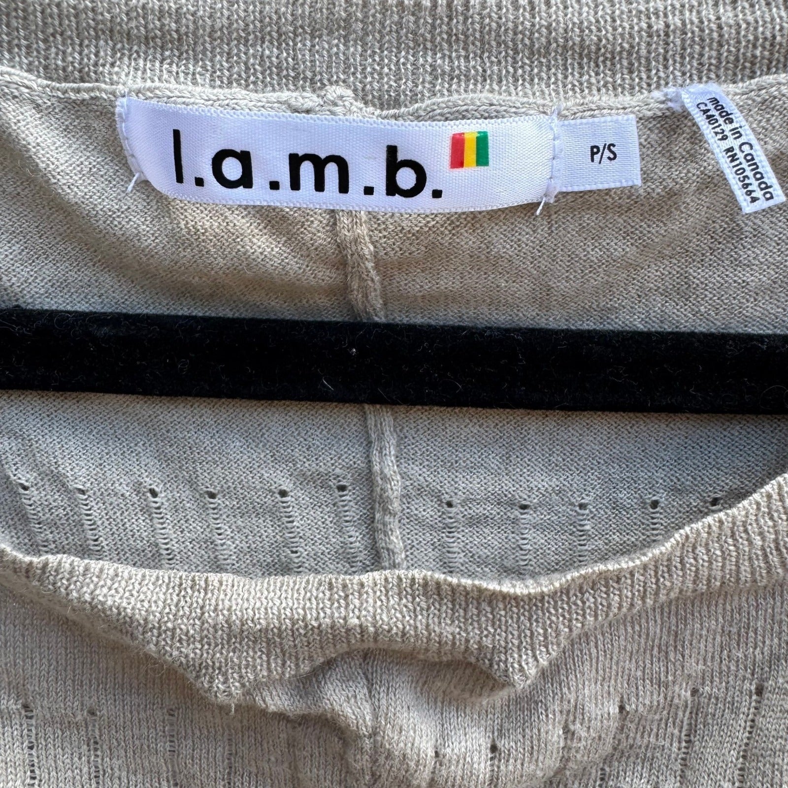 LAMB Gwen Stefani Boho Layering Cotton Cashmere Pointelle Knit Poncho Sweater PS