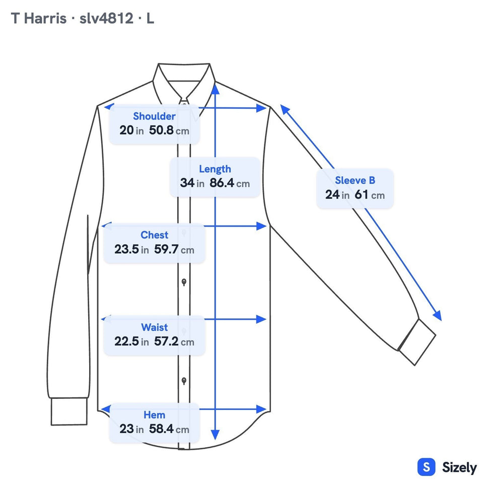 T Harris London Preppy Plaid Gingham Professional Cotton Career Shirt Mens L