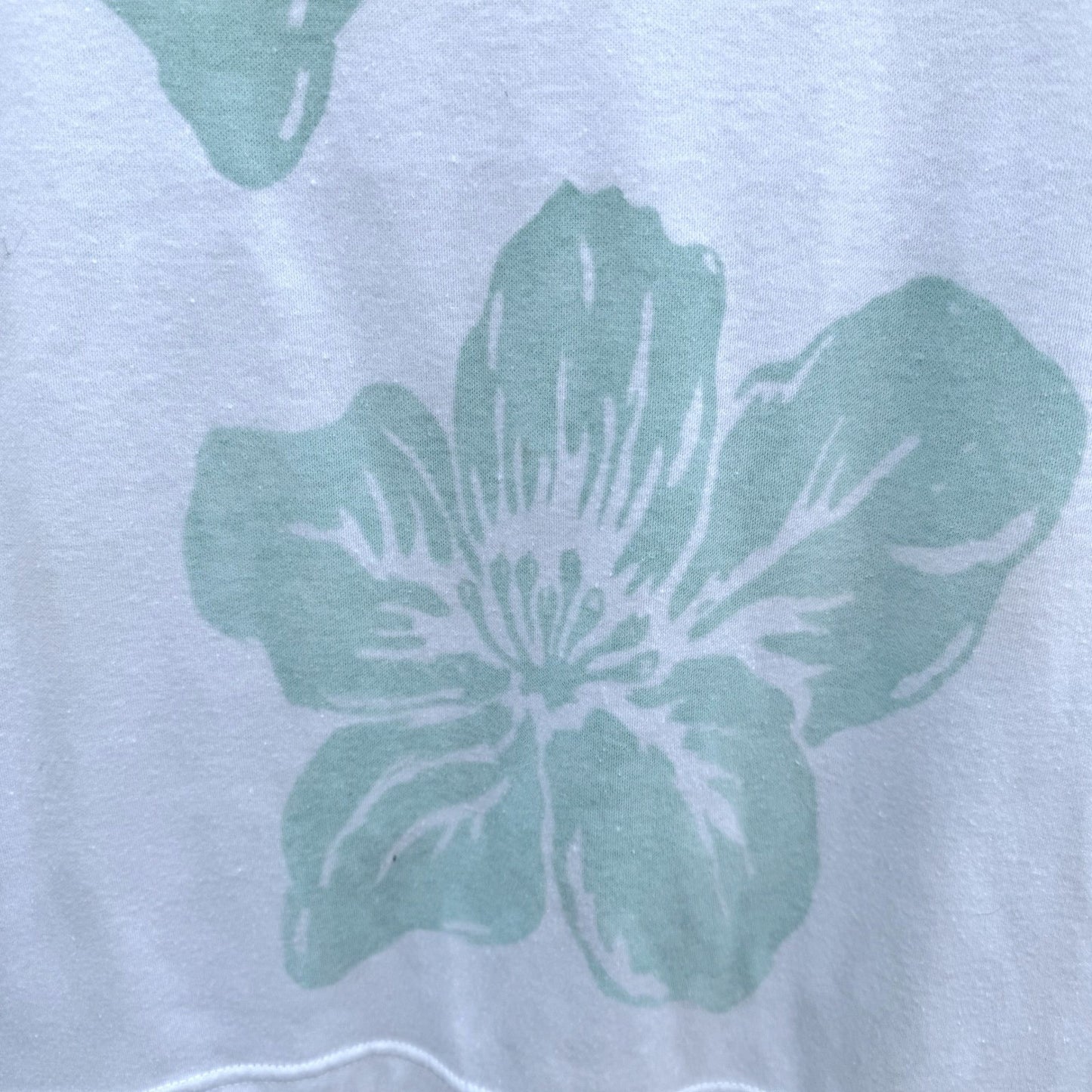 Avon Fashions Vintage 80s Floral Shorts Shirt Set Mint Green L Coastal Cottage