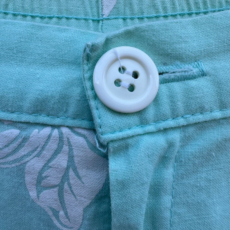 Avon Fashions Vintage 80s Floral Shorts Shirt Set Mint Green L Coastal Cottage