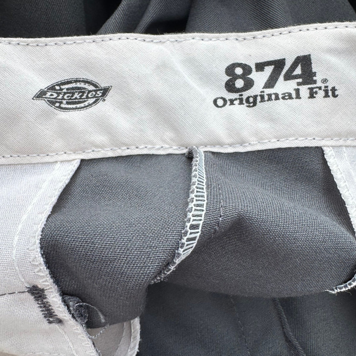 Dickies 874 Original Fit Charcoal Gray Work Pants 33x32 Mens Straight Leg Twill