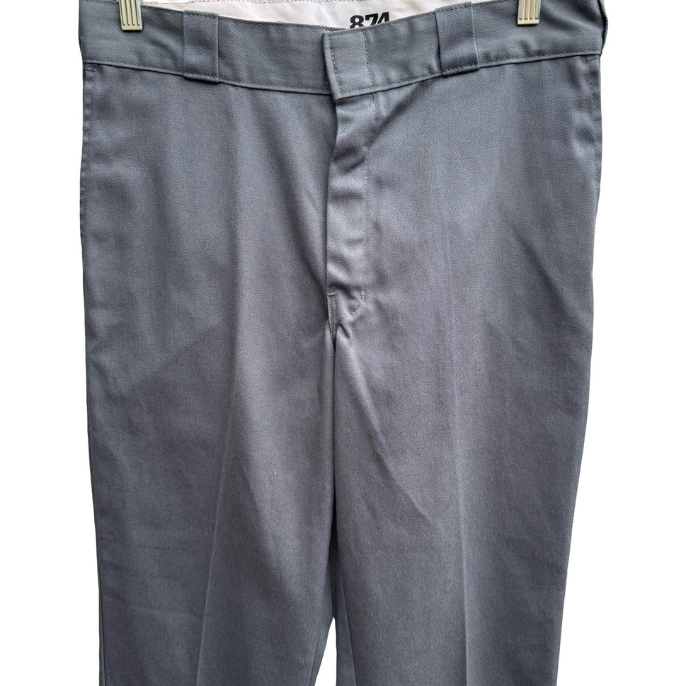Dickies 874 Original Fit Charcoal Gray Work Pants 33x32 Mens Straight Leg Twill