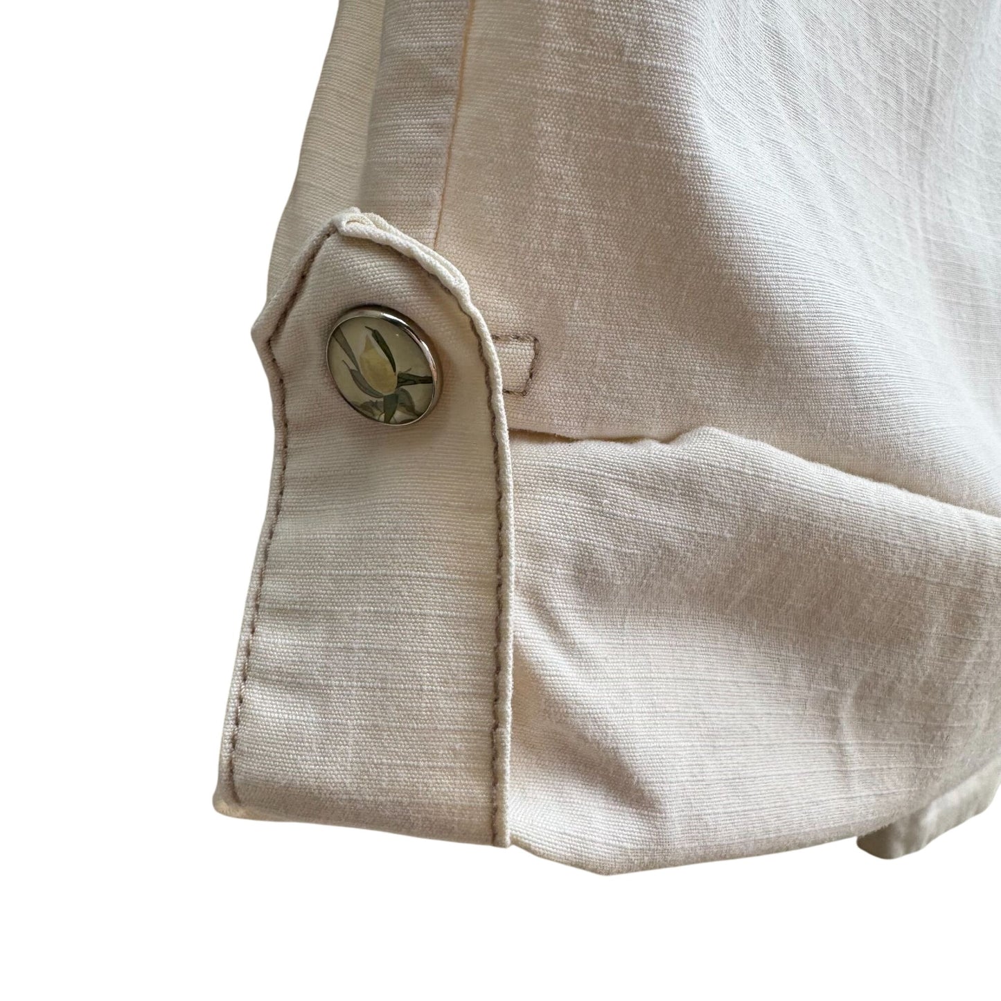 Gloria Vanderbilt Womens Beige Casual Cotton Preppy Roll Hem Bermuda Shorts 8