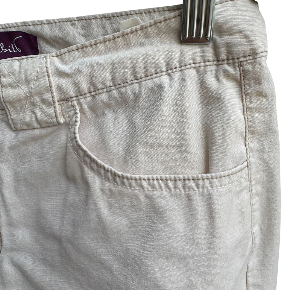 Gloria Vanderbilt Womens Beige Casual Cotton Preppy Roll Hem Bermuda Shorts 8