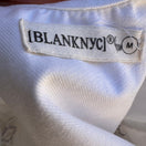 Switch BlankNYC Boho Festival Western Denim Embroidered Crop Top Tie Back Boho White M 2 image