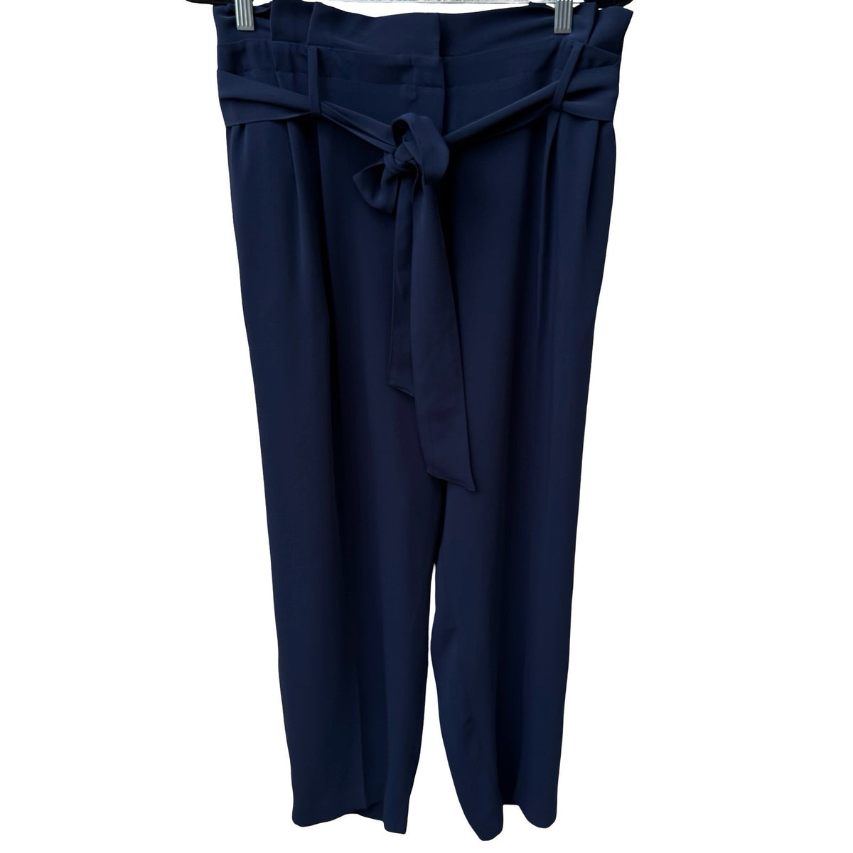 Boden Melina High Rise Tie Paperbag Waist Trousers Careerwear Pants Navy 18R