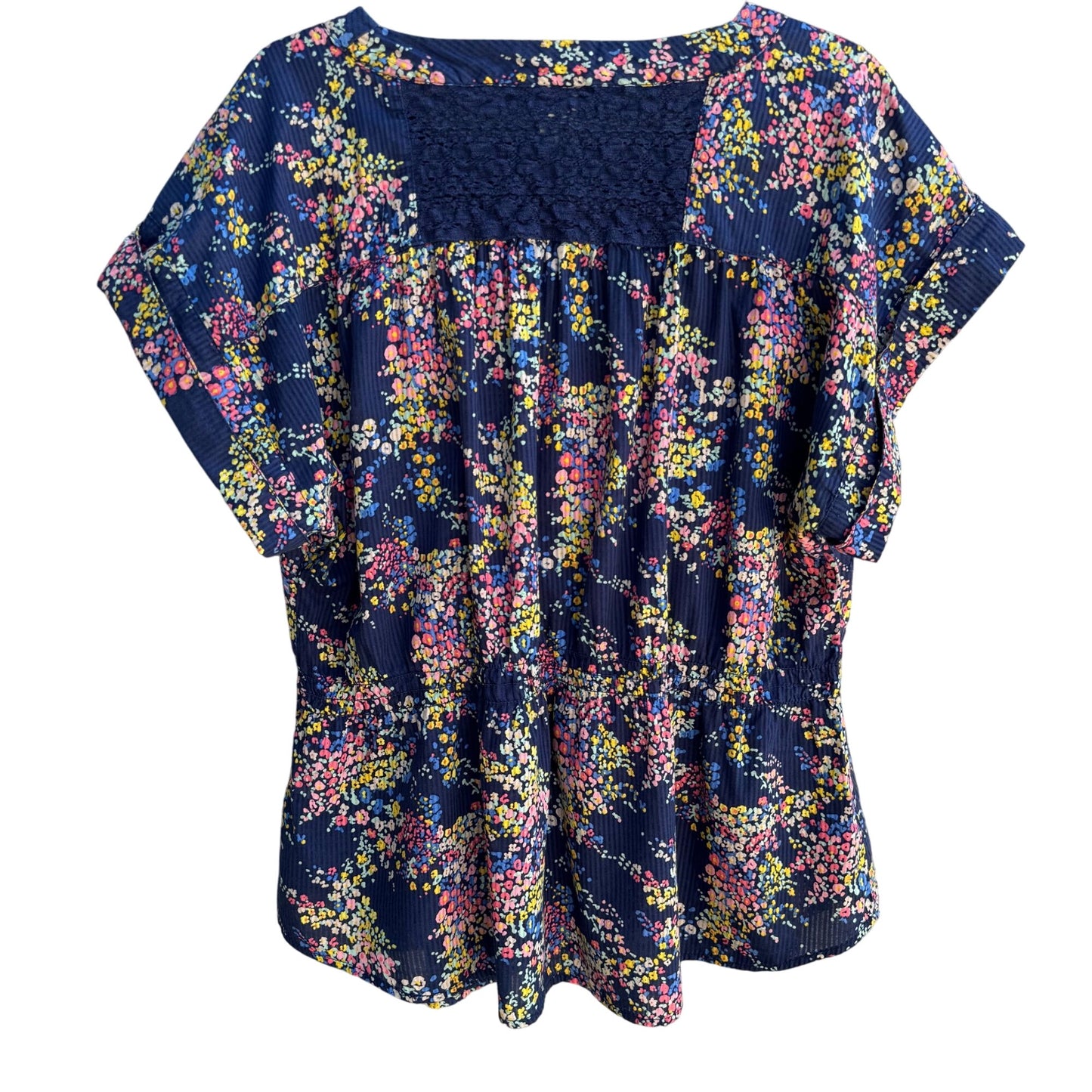 Route 66 Original Clothing Co. Vintage Womens Lace Back Floral Tunic Blouse 1X