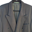 Switch Modesto Uomo Vintage Mens Black Two Button Double Breasted Wool Blazer Jacket 46 3 image