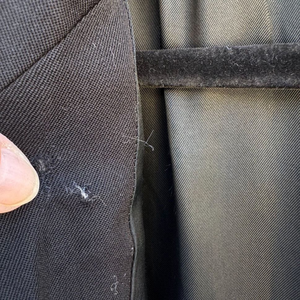 Modesto Uomo Vintage Mens Black Two Button Double Breasted Wool Blazer Jacket 46