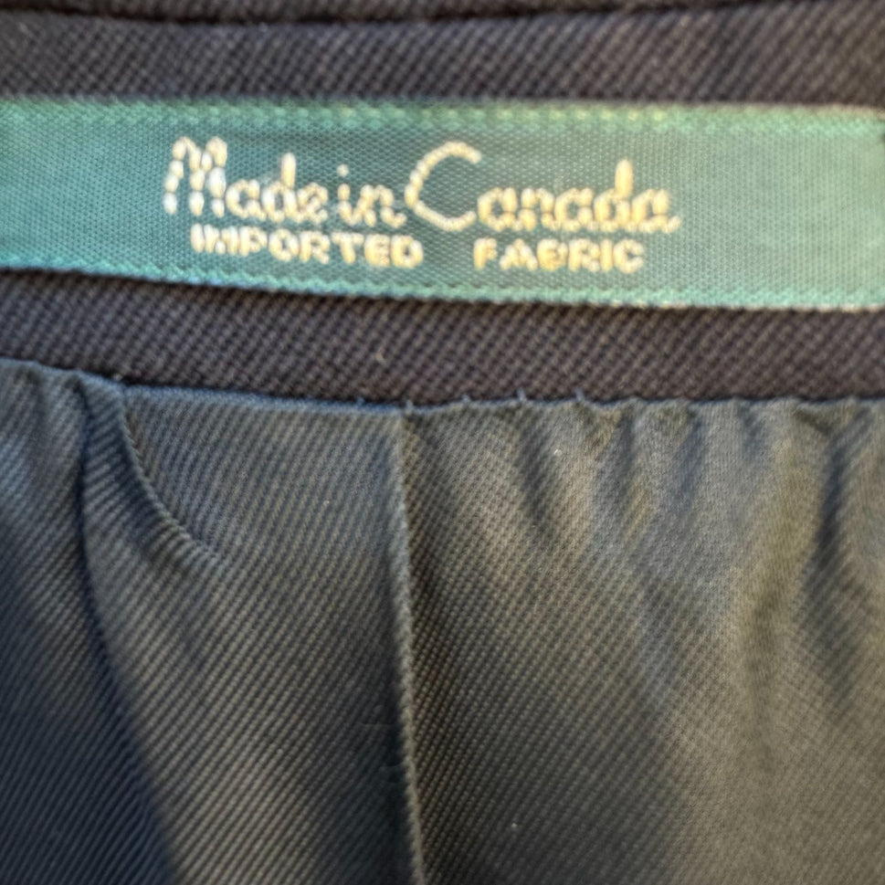 Modesto Uomo Vintage Mens Black Two Button Double Breasted Wool Blazer Jacket 46