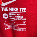 Switch Nike Mens Red Athletic Cut Tee Shirt Two Futuras Logo Graphic Design New M 2 image