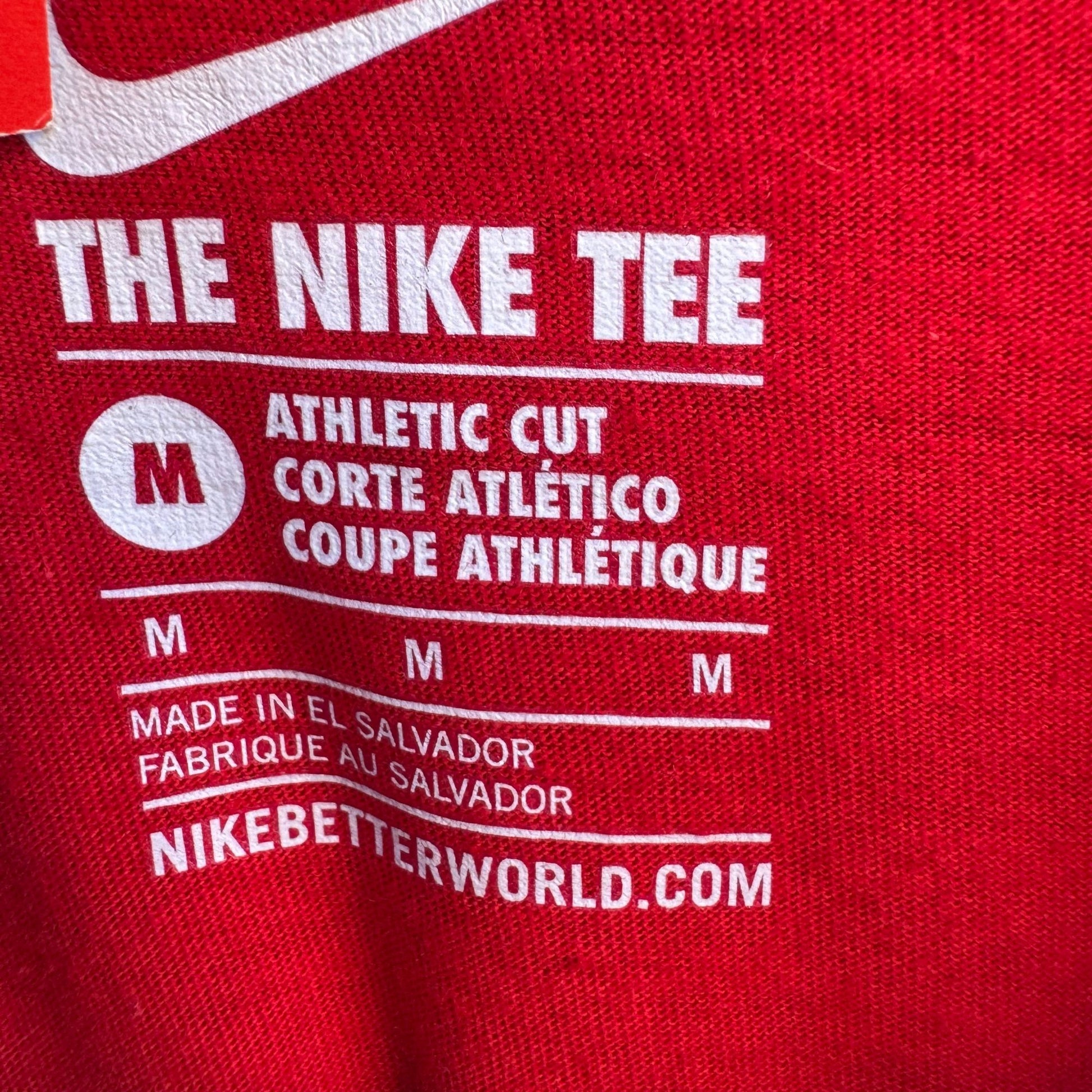 Nike Mens Red Athletic Cut Tee Shirt Two Futuras Logo Graphic Design New M