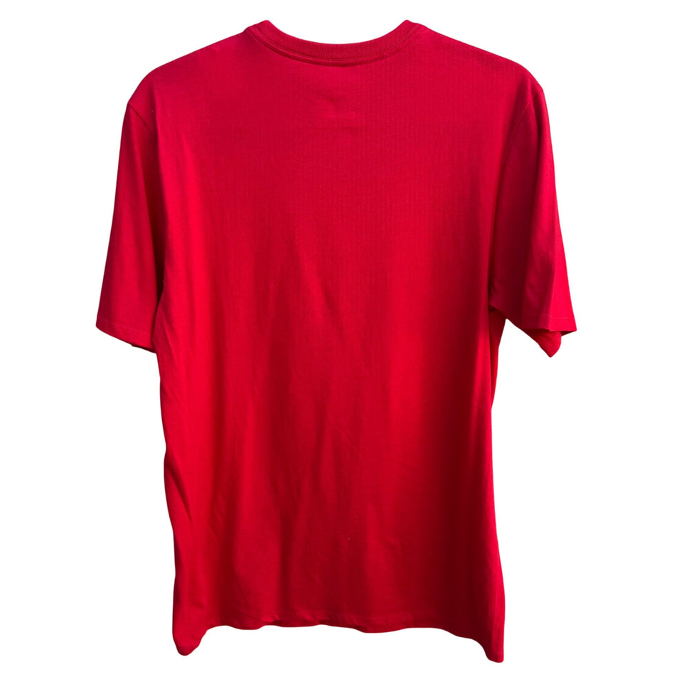 Nike Mens Red Athletic Cut Tee Shirt Two Futuras Logo Graphic Design New M