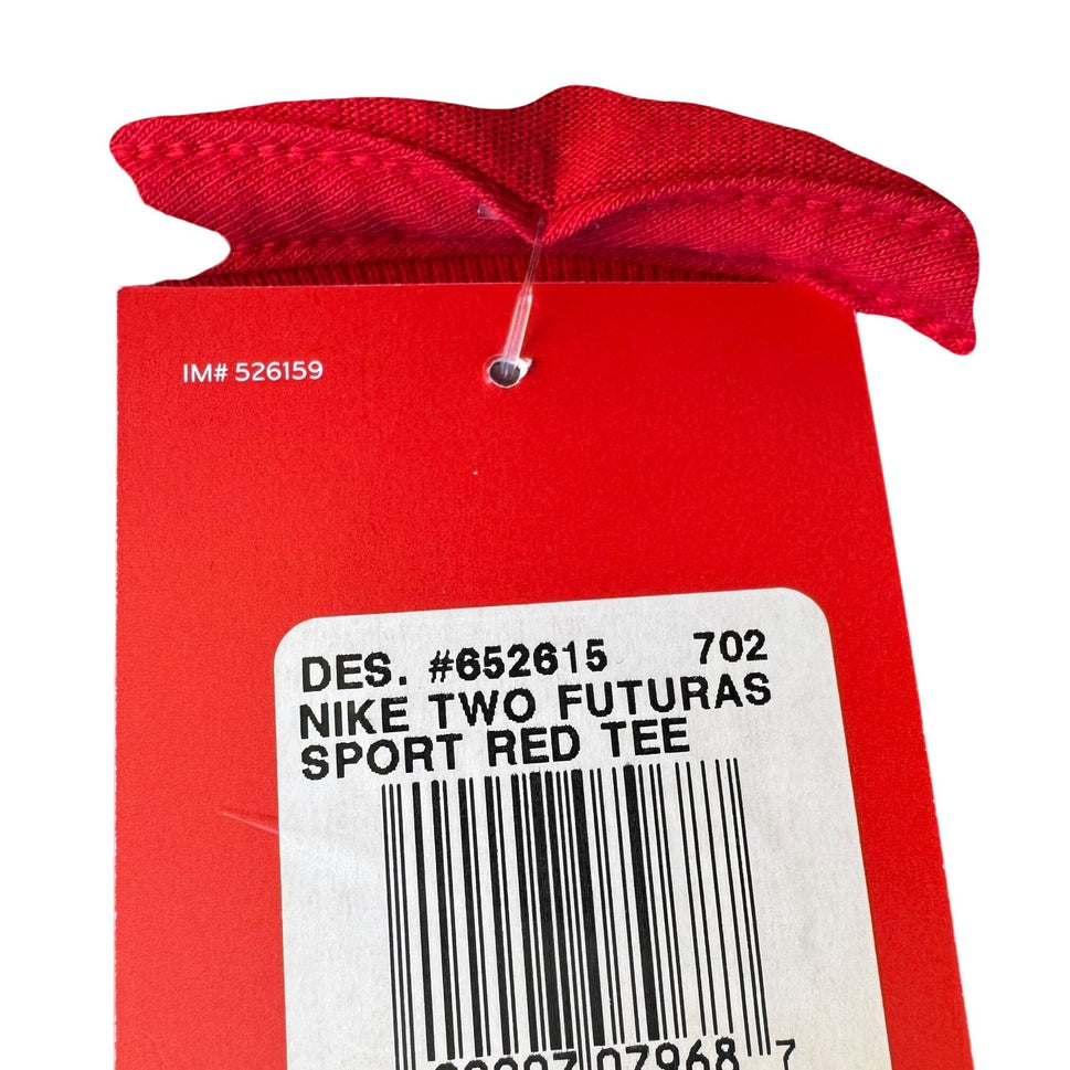 Nike Mens Red Athletic Cut Tee Shirt Two Futuras Logo Graphic Design New M