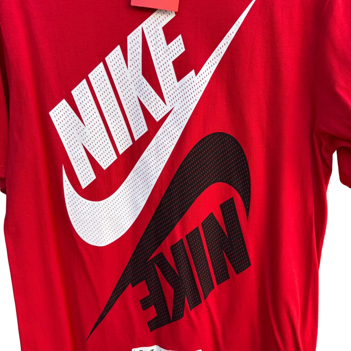 Nike Mens Red Athletic Cut Tee Shirt Two Futuras Logo Graphic Design New M