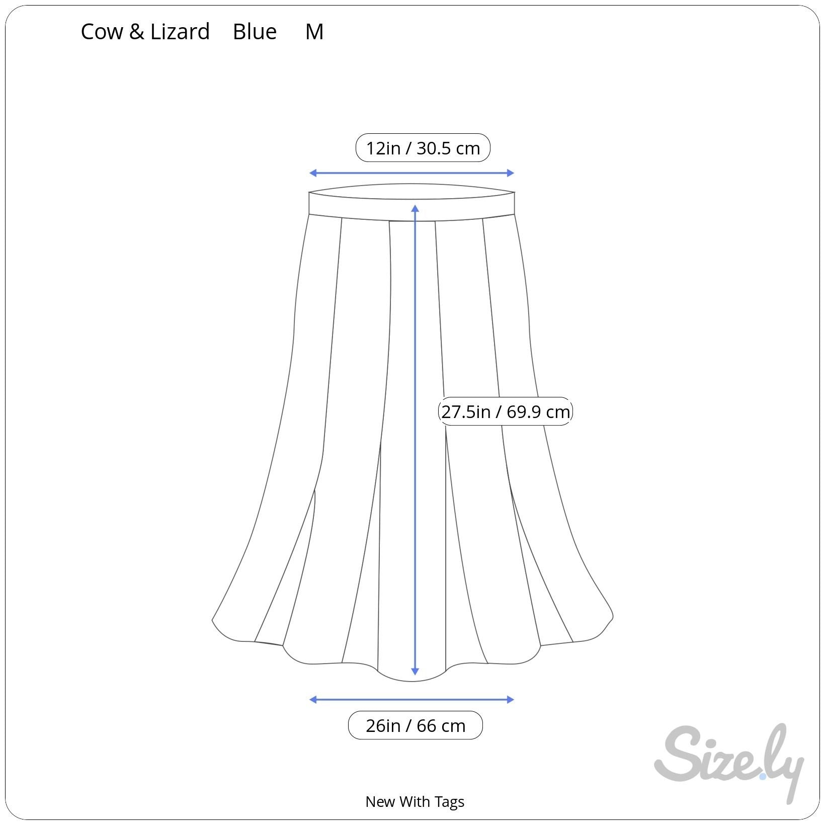 Cow & Lizard Vintage Womens Blue Floral Boho Tencil Cotton Full Flowy Skirt New M