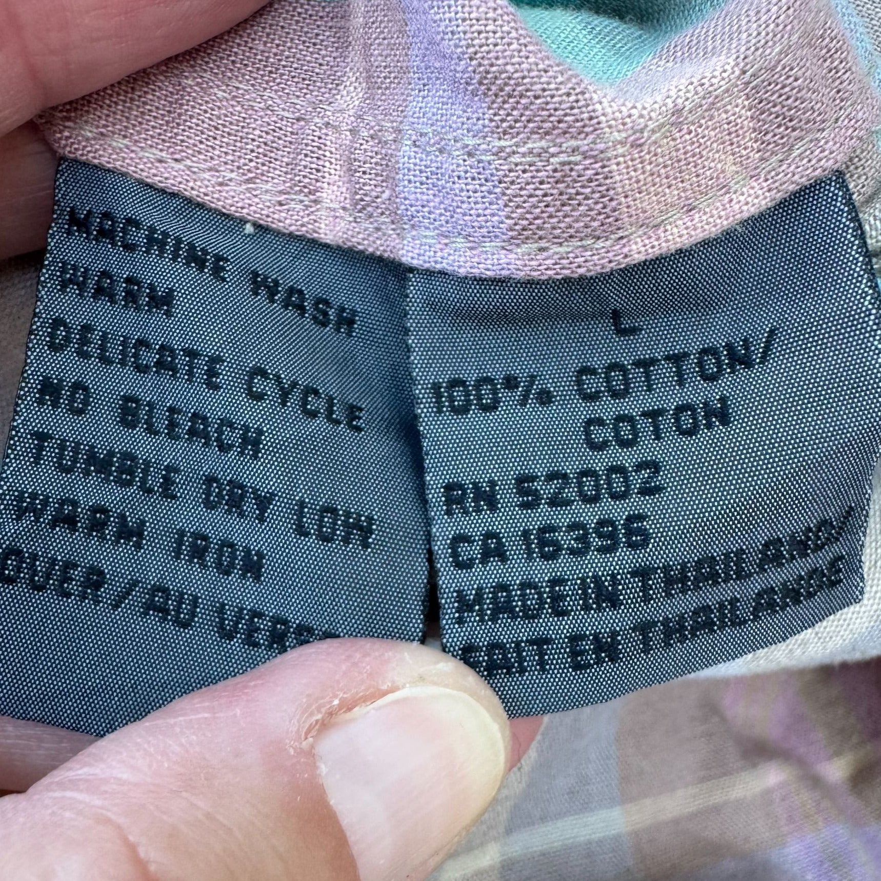 Lizwear Vintage 80s Pastel Plaid Womens Elastic Drawstring Waist Retro Jacket LG