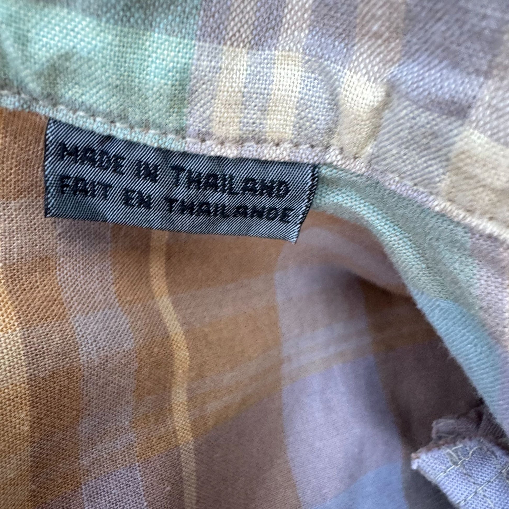 Lizwear Vintage 80s Pastel Plaid Womens Elastic Drawstring Waist Retro Jacket LG