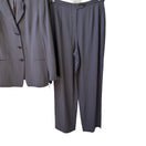 Switch Giorgio Armani Le Collezioni Vintage Pinstripe Pant Suit Brown Wool Blend 14 NEW 3 image