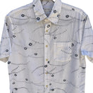 Switch Sun + Stone Linen Cotton Floral Wave Coastal Resortwear Shirt Mens S White Beach 3 image