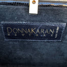 Switch Donna Karan Vintage Black Genuine Lizard Leather Clasp Clutch Purse Snap Closure 2 image