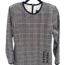 Switch Positive Attitude Vintage 80s Herringbone Plaid Long-Sleeve Shift Dress Womens 6 3 image