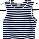 Switch Agnes B Paris Y2K Navy Stripe Cotton Sleeveless Top French Girl Parisian Breton 3 image