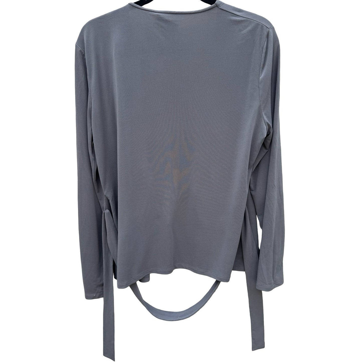 Randolph Duke The Look Womens Gray Open Front Tie Waist Cardigan Minimalist NEW