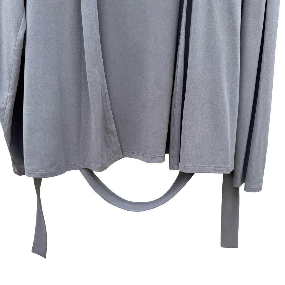 Randolph Duke The Look Womens Gray Open Front Tie Waist Cardigan Minimalist NEW