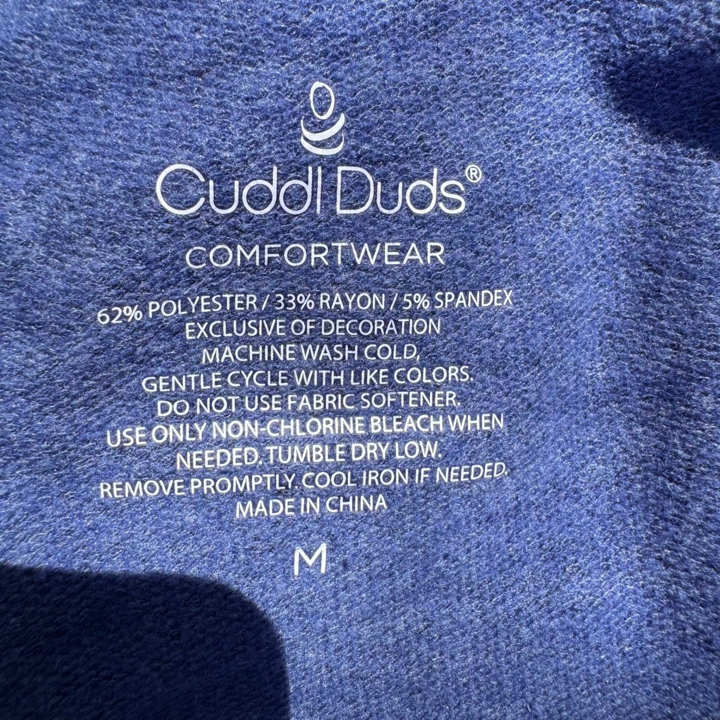 Cuddl Duds Paisley Comfortwear Lounge Pants Relaxed Fit Womens M Blue Sleepwear