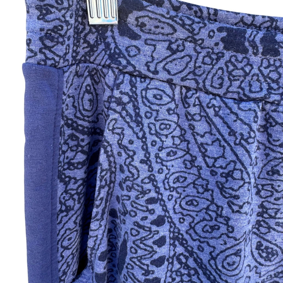 Cuddl Duds Paisley Comfortwear Lounge Pants Relaxed Fit Womens M Blue Sleepwear